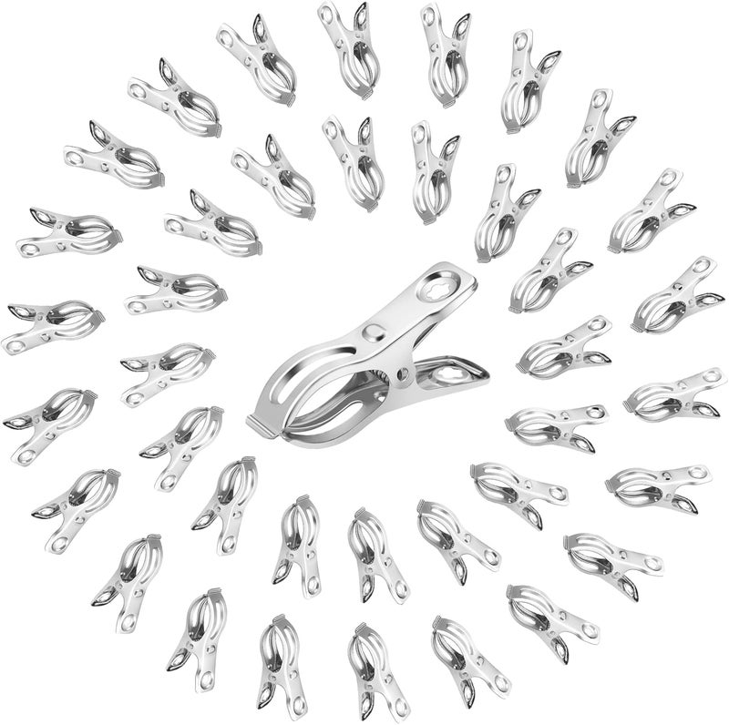 Cuxeedi 120 Pcs Greenhouse Clips, Garden Clips for Netting, Stainless Steel Greenhouse Clamps, Have a Strong Grip to Hold Down The Shade Cloth or Plant Cover on Garden Hoops or Greenhouse Hoops - Image 1
